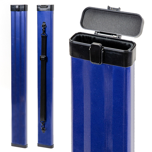 Double Bass Bow Case for French/German Bows - Aluminum - Blue