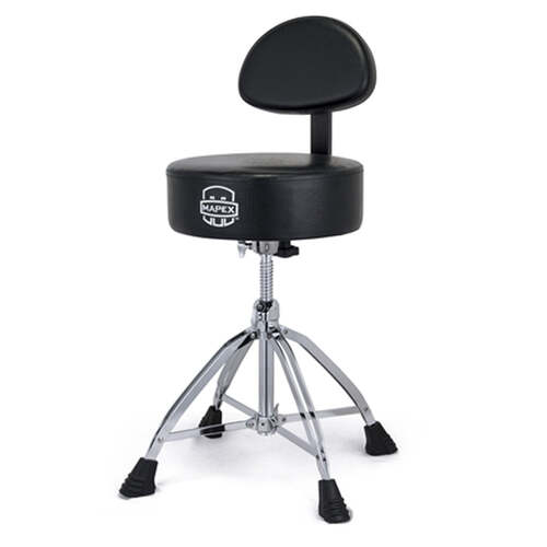 Mapex T870 Drum Throne Stool Round Seat w/ Back Rest