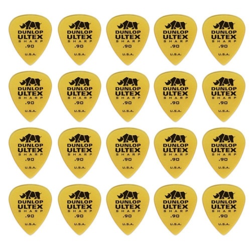20 x Jim Dunlop Ultex Sharp 0.90MM Gauge Guitar Picks 433R Plectrums, Pack