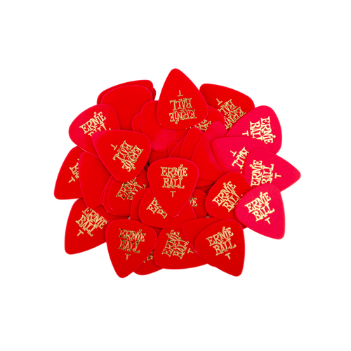 Ernie Ball Thin Red Cellulose Picks, bag of 144  