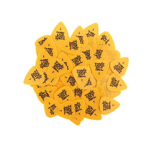Ernie Ball Thin Yellow Cellulose Picks, bag of 144  