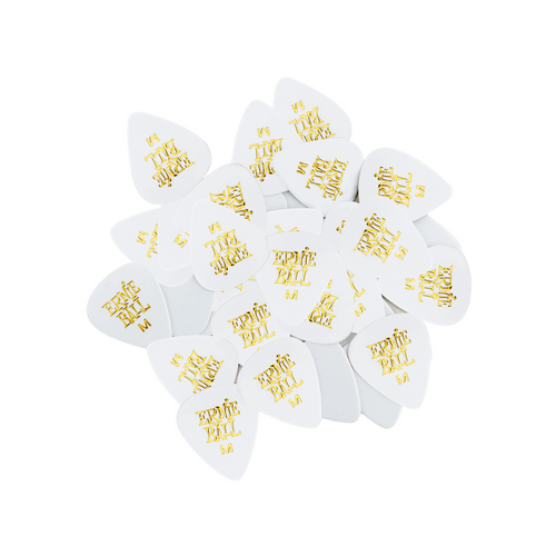 Ernie Ball Medium White Cellulose Picks, bag of 144  