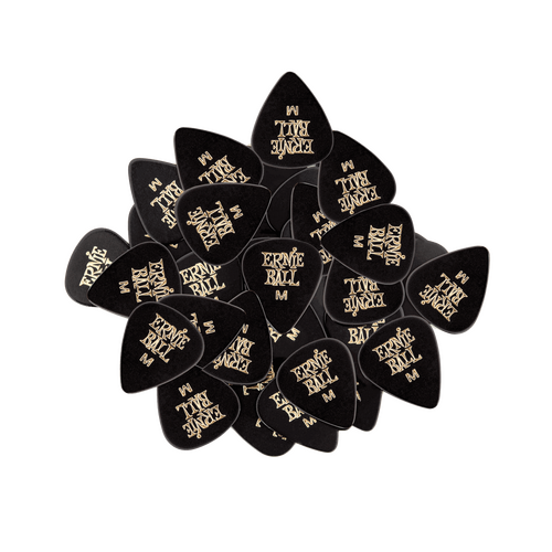 Ernie Ball Medium Black Cellulose Picks, bag of 144  