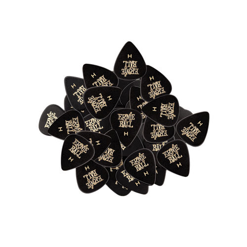 Ernie Ball Heavy Black Cellulose Picks, bag of 144  