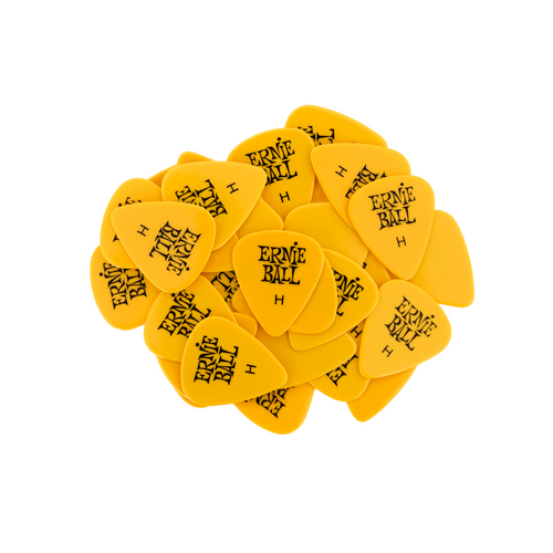 Ernie Ball Heavy Yellow Cellulose Picks, bag of 144  