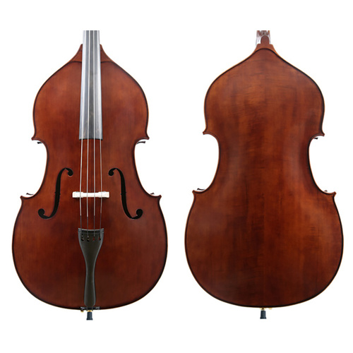 J Francis Double Bass Outfit with Solid Spruce Top & Back, 3/4 Size, Ebony Fingerboard, Includes FPS Brazilwood Bow, Padded Bag