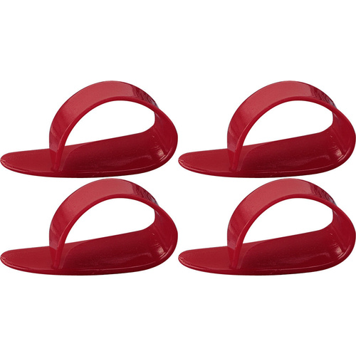 4 x Jim Dunlop Red Delrin Medium Gauge Thumbpicks 9051R Thumb Picks