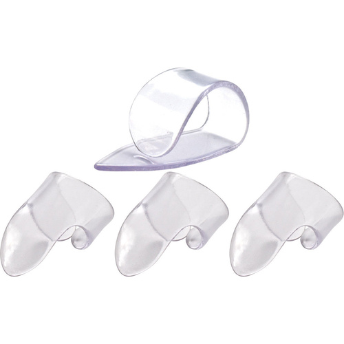 Jim Dunlop Clear "D" Plastic Large Gauge: 1 x Thumb Pick & 3 x Finger Picks