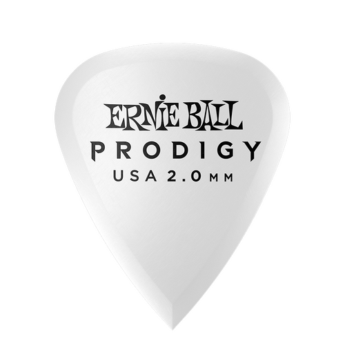 Ernie Ball 2.0 mm Standard Prodigy Picks 6 Pack, White