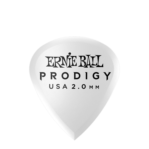 Ernie Ball 2.0 mm Mini Prodigy Picks 6 Pack, White