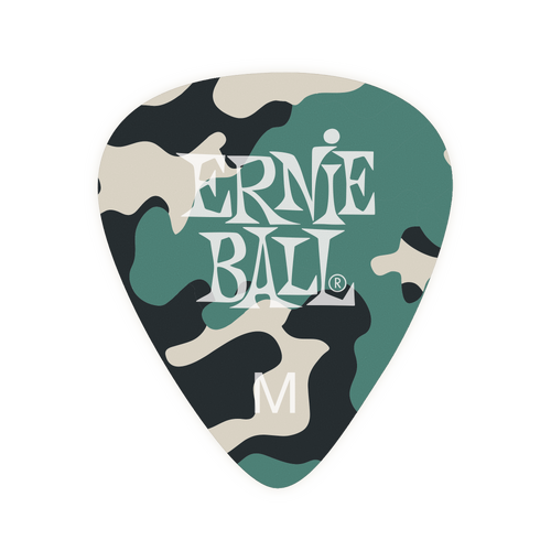 Ernie Ball Medium Camouflage Cellulose Picks 12 Piece Bag