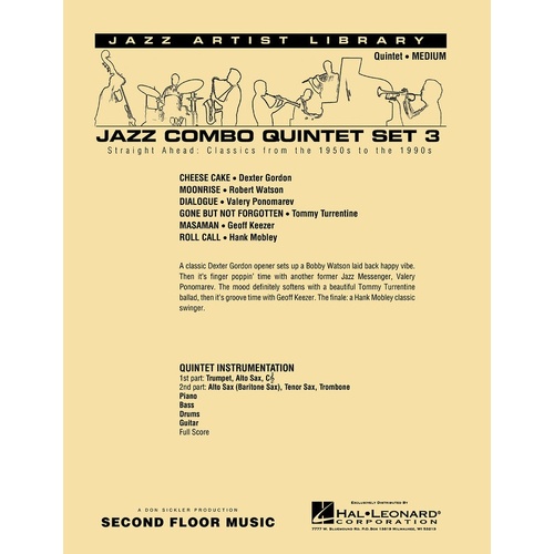 Jazz Combo Quintet Set 3 1950-1990 Score/Parts