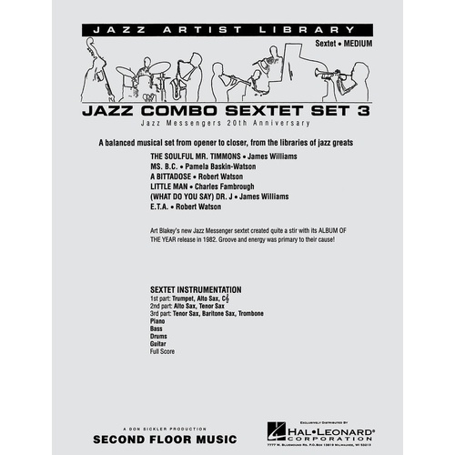 Jazz Combo Sextet Set 3 Score/Parts