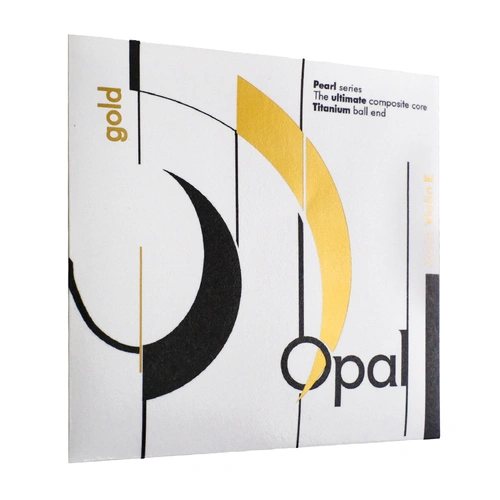 OPAL GOLD Professional Violin E String - Steel, 8kg Tension, Red & Gold Twisted at Tailpiece, White & Yellow at Peg