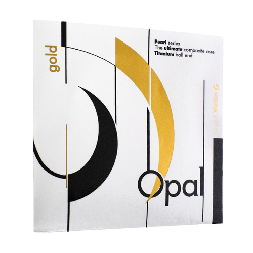 Opal Gold Professional Violin G String - Nylon/Silver, 4.5kg Tension, Red & Gold Twisted Tailpiece, White & Purple Peg