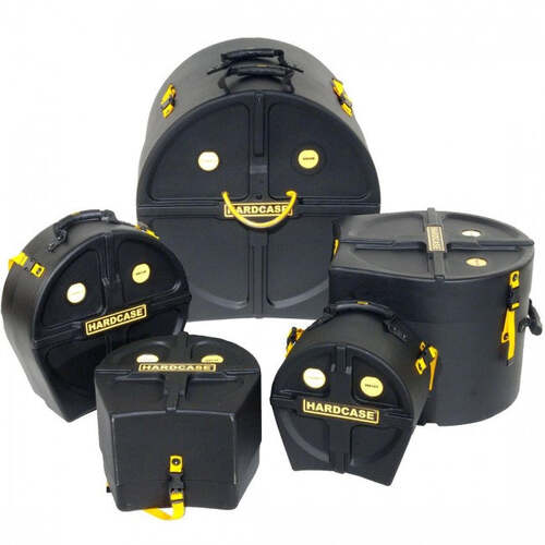 Hardcase HFUSION2 Drum Case Set Fusion2 Kit Black (10T 12T 14FT 20B 14S)
