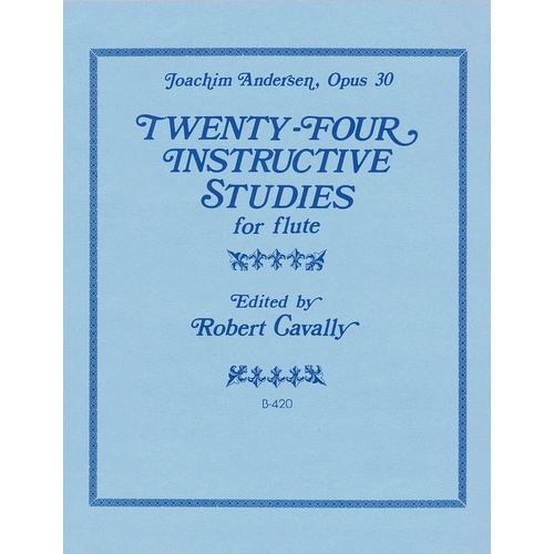 Andersen - 24 Instructive Studies For Flute Op 30 (Softcover Book)