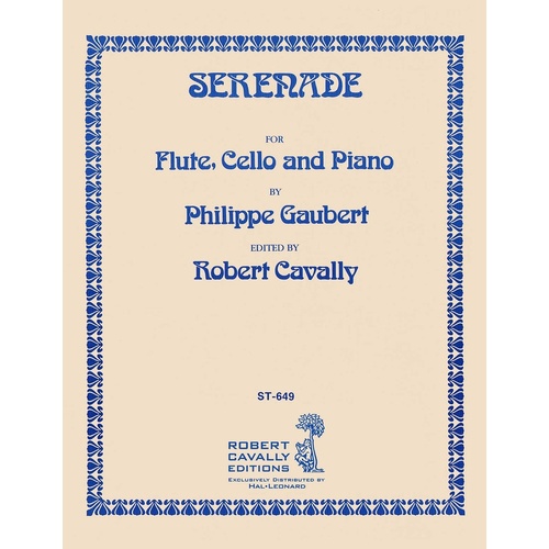 Serenade Arr Cavally Flute Vc Piano (Music Score/Parts)