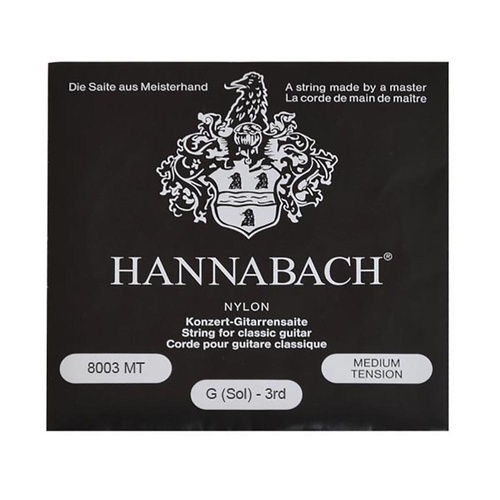 Hannabach Medium Tension Clear Nylon G 3rd Guitar String 8003