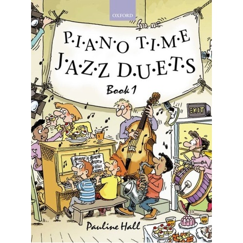 Piano Time Jazz Duets Book 1 by Pauline Hall, 32 Pages, Piano Duet, Oxford University Press