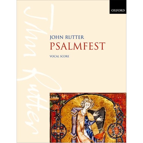 Psalmfest SATB Vocal Score by John Rutter, 96 Pages, Choral Work for SATB Choir with Keyboard or Ensemble