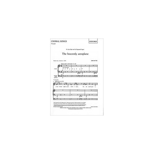 Heavenly Aeroplane Choral Score by John Rutter - SATB or Two-Part with Piano/Drums/Bass, 12 Pages, Oxford University Press