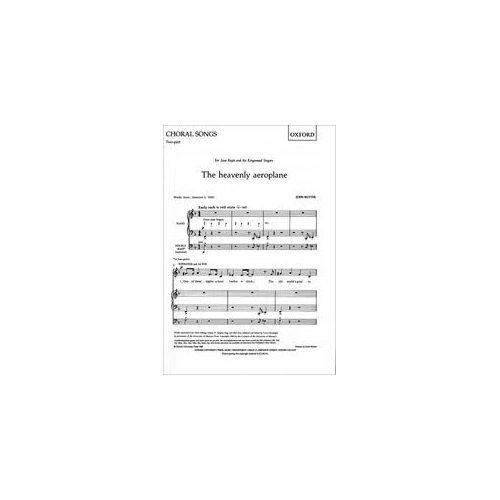 Heavenly Aeroplane Choral Score by John Rutter - SATB or Two-Part with Piano/Drums/Bass - 12 Pages, Oxford University Press