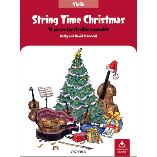 String Time Christmas Violin Book - Flexible Ensemble Sheet Music for Violin, Viola, Cello, Double Bass with Piano or Audio Accompaniment