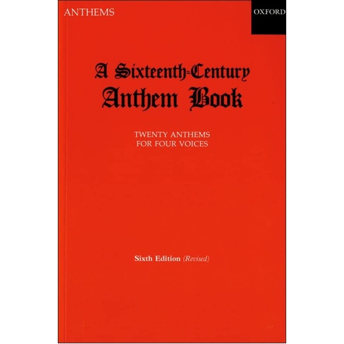 Sixteenth Century Anthem Book for SATB Choral Music