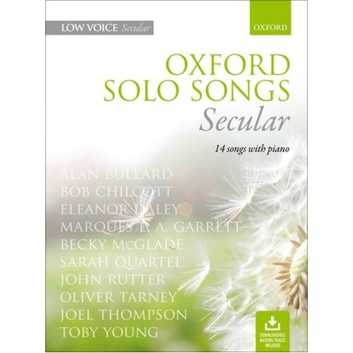 Oxford Solo Songs Secular Low Voice Bk/Ola Sftcvr/Online Audio (Classical Vocal)