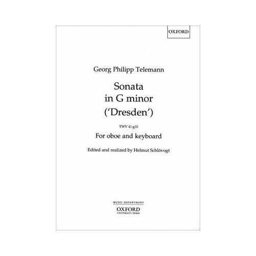 Sonata in G Minor TWV 41:g10 for Oboe and Keyboard Sheet Music