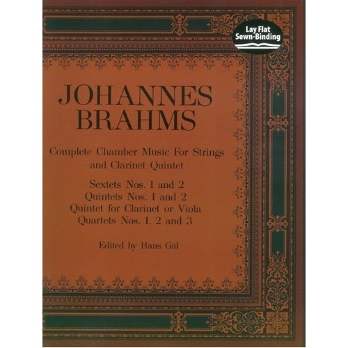 Brahms - Complete Chamber Music for Strings Full Score, Dover Publications, 272 Pages