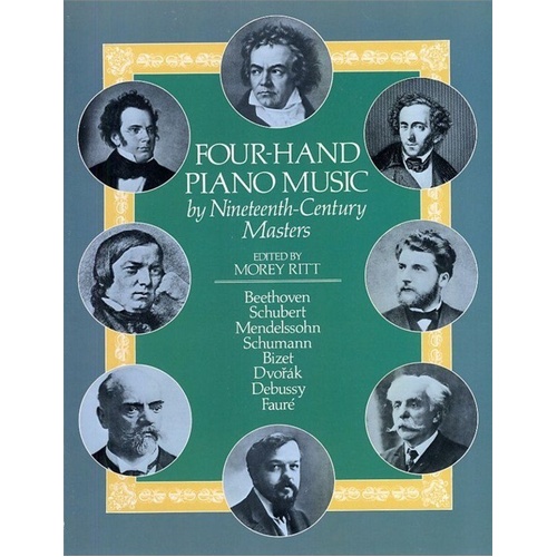 Four-Hand Piano Music by Nineteenth-Century Masters - Dover Publications, 288 Pages, Piano Duet, Compositions by Dvork, Mendelssohn, Schumann, and mor