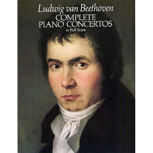 Beethoven - Complete Piano Concertos Full Score, 384 Pages, Dover Publications