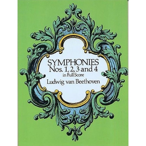 Beethoven - Symphonies Nos. 1, 2, 3 & 4 Full Score, 272 Pages, Dover Publications, German Editions