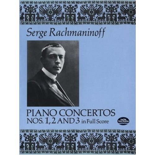 Rachmaninoff - Piano Concertos Nos. 1, 2 & 3 Full Score, Dover Publications, 400 Pages