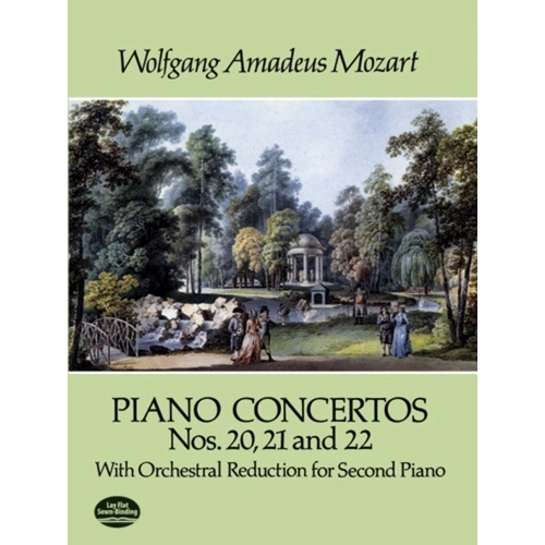Mozart - Piano Concertos Nos. 20, 21, 22 for 2 Pianos 4 Hands, Dover Publications, 208 Pages