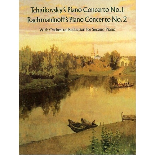 Tchaikovsky Concerto No. 1 / Rachmaninoff Concerto No. 2 for 2 Pianos 4 Hands, G Schirmer Edition, 176 Pages
