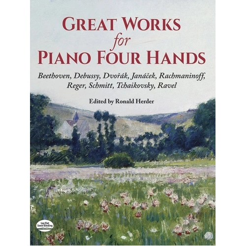Great Works for Piano Four Hands - Intermediate and Advanced Piano Duets, 224 Pages, Dover Publications