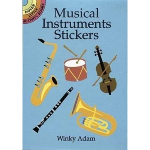 Musical Instrument Stickers - 16 Full-Color Designs for Decorating