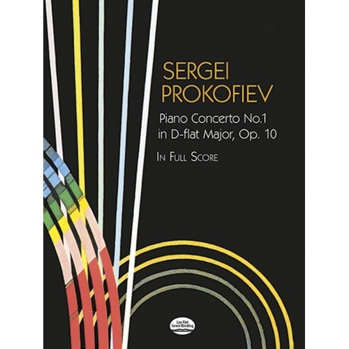 Prokofiev - Piano Concerto No. 1 in D-flat Major Op. 10 Full Score, 80 Pages, Dover Publications