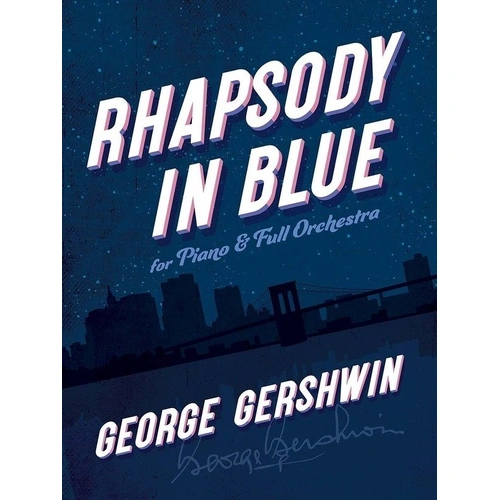 Gershwin Rhapsody in Blue Piano/Orchestra Full Score by Dover Publications, 80 Pages