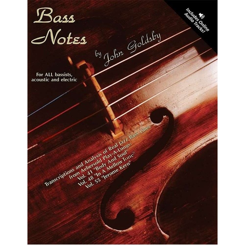 Bass Notes BK/CD by John Goldsby - Jamey Aebersold Jazz, Double Bass Transcriptions and Analysis, 1 Page
