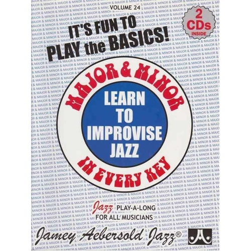 Major & Minor in Every Key - Volume 24 by Jamey Aebersold, 2 CDs, Lead Sheet for All Instruments