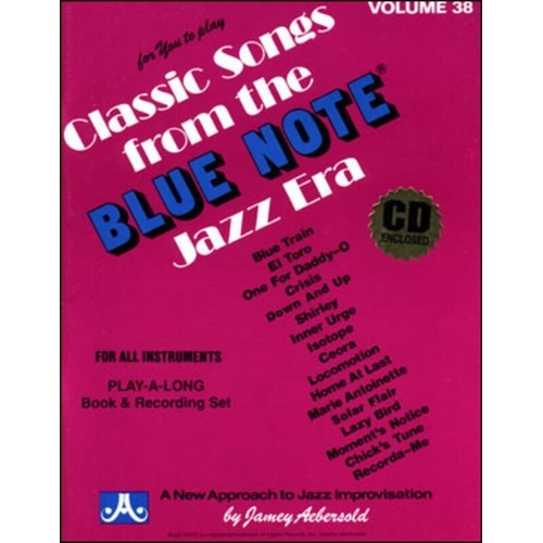 Blue Note Volume 38 - BK/2CDs, Jamey Aebersold Play-A-Long, All Instruments, 15 Jazz Favorites, Composers: Coltrane, Shorter, Hubbard, and more