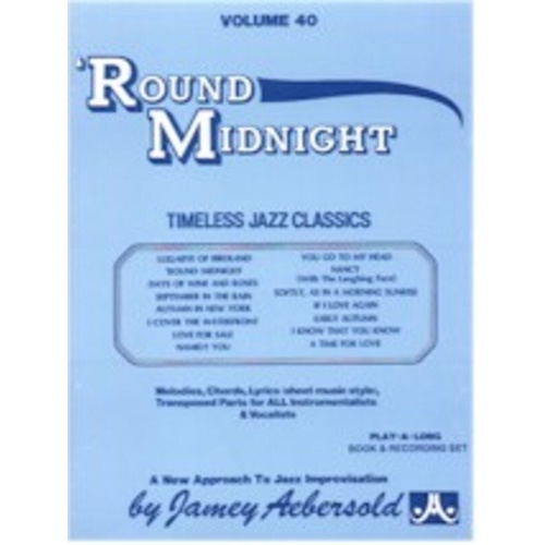 Round Midnight Volume 40 - Jamey Aebersold Play-A-Long 2CD Set
