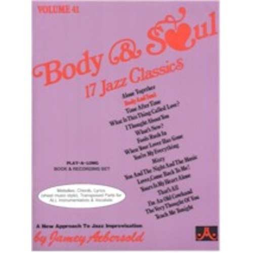 Body & Soul Volume 41 - 2 CDs, Jamey Aebersold Jazz, Lead Sheet, All Instruments