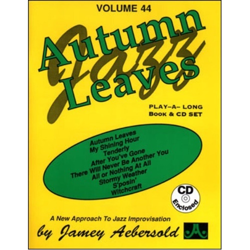 Autumn Leaves Volume 44 BK/CD Jamey Aebersold Jazz Lead Sheet All Instruments