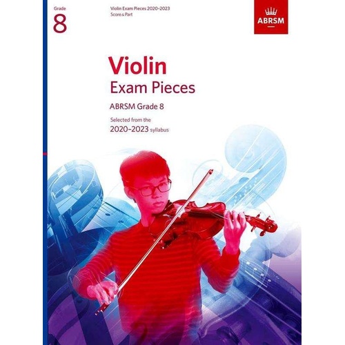 Violin Exam Pieces Grade 8 2020-2023 by ABRSM, Includes Score and Part, 88 Pages