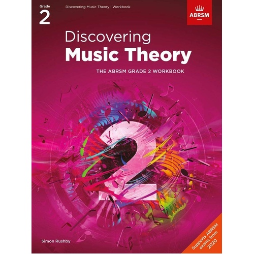 Discovering Music Theory Grade 2 Workbook by ABRSM, 64 Pages, Theory & Manuscript, Supports ABRSM Music Theory Exams from 2020